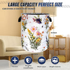 Hawaii Flowers Laundry Basket Foldable Oxford Cloth Colorful Floral Laundry - Image 3