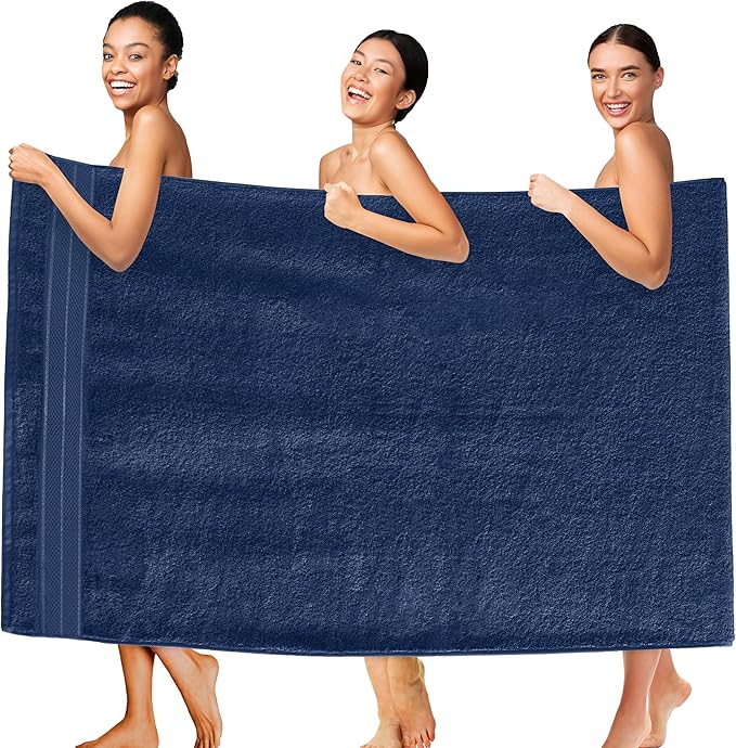 Elegant Comfort Three Line Popcorn Extra Large Luxury Bath Towel by ELEGANTCOMFORT