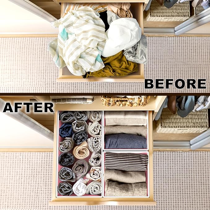 SIMPLE HOUSEWARE Foldable Drawer Organizer - Image 3