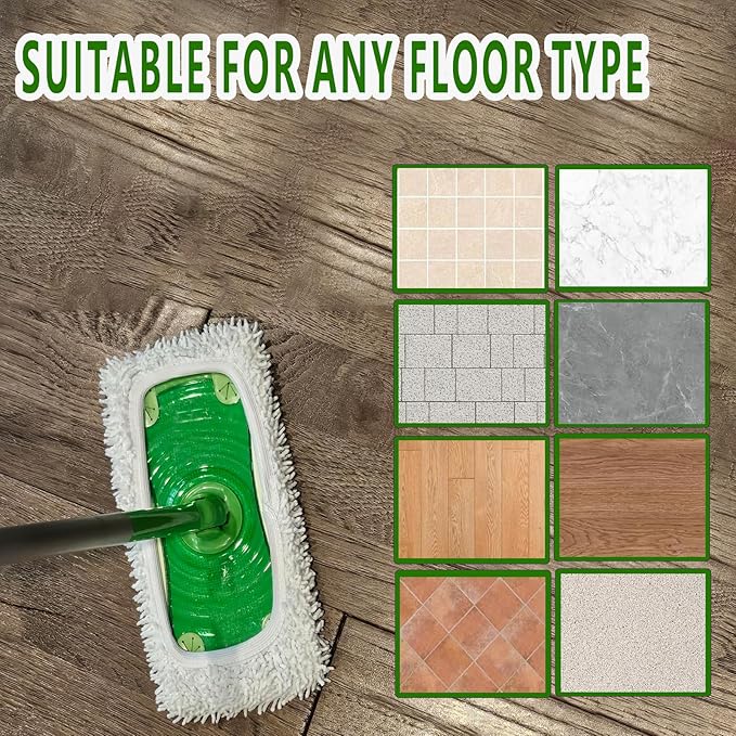 Reusable Microfiber Mop Pads Washable Wet Pads Compatible - Image 6