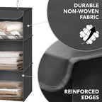 Simple Houseware 3-Shelf Hanging Closet Organizer, Fabric Storage Shelves - Image 3