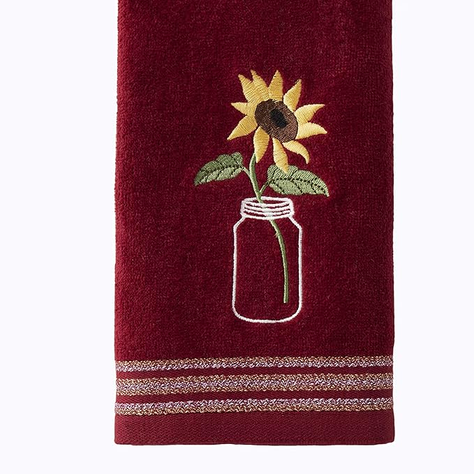 SKL Home by Saturday Knight Ltd. Sunflower In Jar 2 Pc Hand Towel Set - Image 2