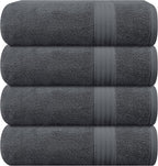 GLAMBURG Premium Cotton 4 Pack Bath Towel Set by GLAMBURG
