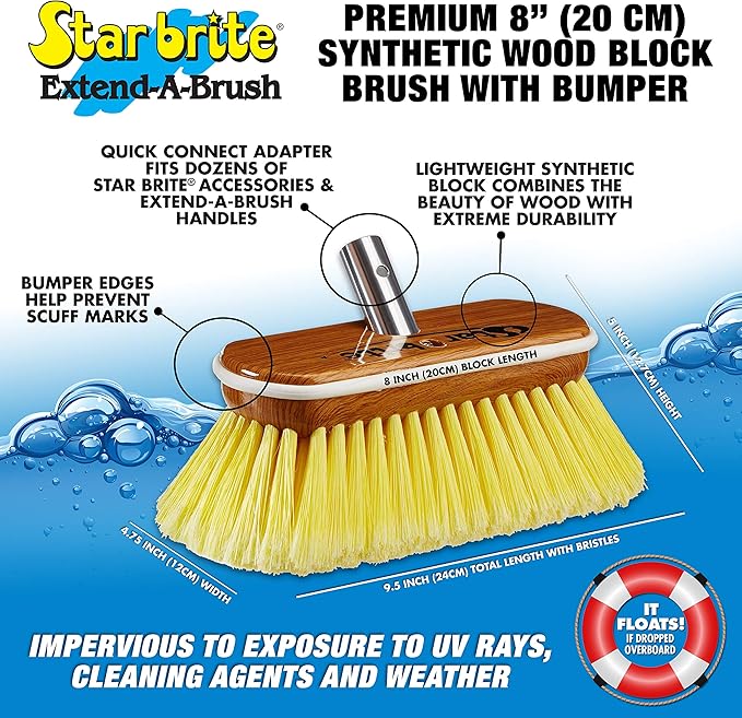 STAR BRITE 8" Premium Cleaning Brush - Image 2