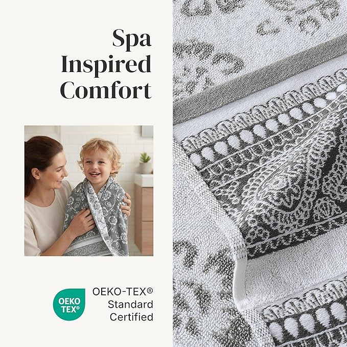 Modern Threads Ophelia 6-Piece 100% Cotton Towel Set – Reversible Yarn Dyed - Image 4