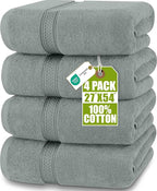 Utopia Towels 4 Pack Premium Bath Towels Set, 27 by 54 Inches, 100% Ring Spun by UTOPIATOWELS
