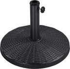 Yaheetech 22 lbs Heavy Duty Outdoor Umbrella Base 18" Round Patio Umbrella Stand Market Umbrella Base for Garden & Lawn, Black by Yaheetech