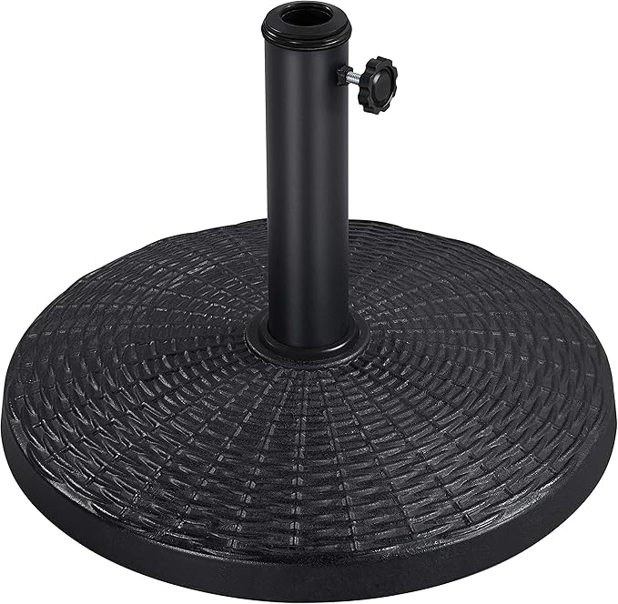 Yaheetech 22 lbs Heavy Duty Outdoor Umbrella Base 18" Round Patio Umbrella Stand Market Umbrella Base for Garden & Lawn, Black by Yaheetech
