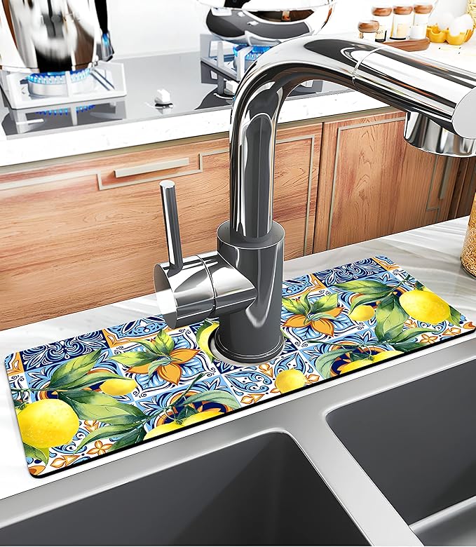 Kitchen Sink Splash Guard Faucet Mat Super Absorbent Fast Drying Mat Sink - Image 2