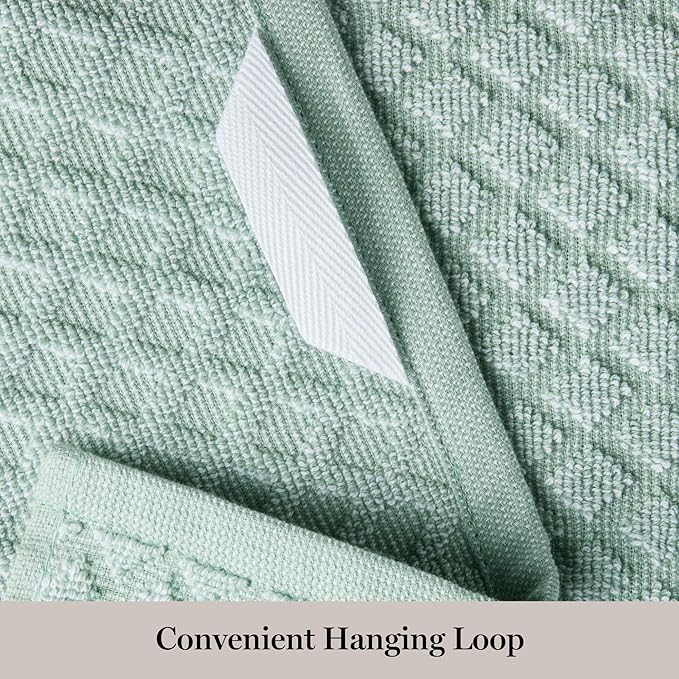 Martha Stewart Honeycomb Chambray Textured Kitchen Towel 4-Pack Set, 100% Cotton - Image 4