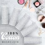 DecorRack 10 Pack 100% Cotton Wash Cloth, Luxurious Soft, 12 x 12 inch Ultra - Image 3