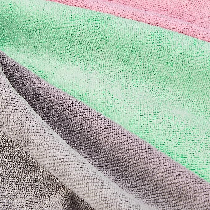 Amazon Basics Microfiber Cleaning Cloths, Ultra Absorbent, Scratch-Free - Image 3