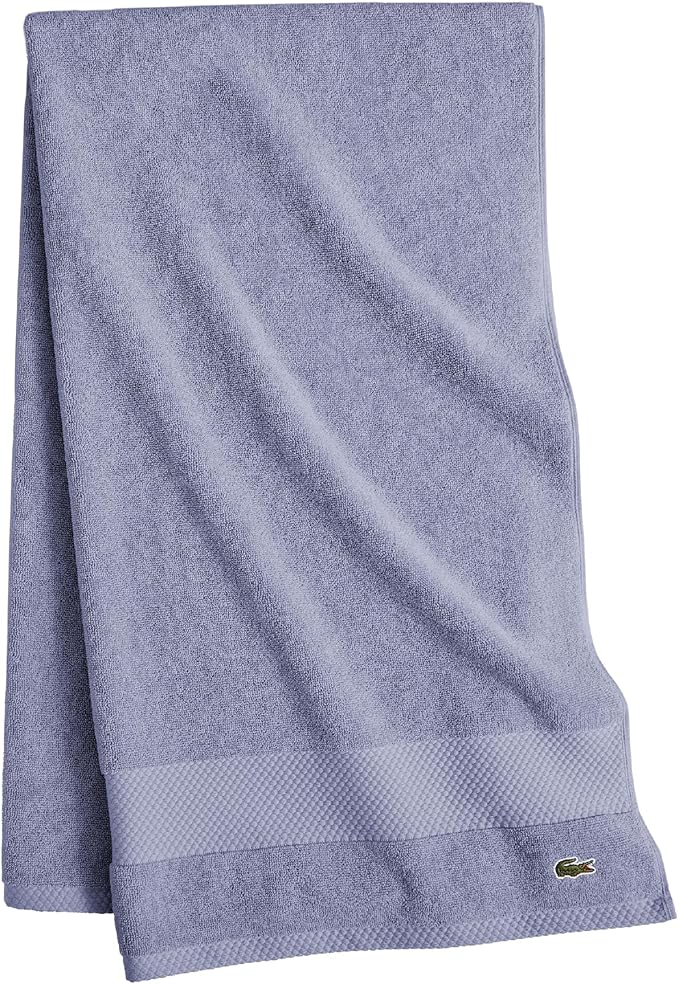 Lacoste Heritage 100% Supima Cotton Bath Towel, Light Denim, Premium Super Soft by LACOSTE