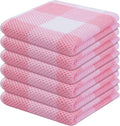 Homaxy 100% Cotton Waffle Weave Check Plaid Dish Cloths, 12 x 12 Inches by Homaxy