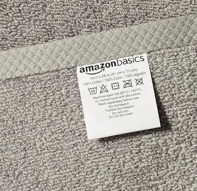 Amazon basics 100% cotton Lightweight quick-dry hand towel - Image 4