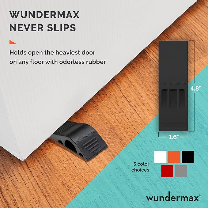 Wundermax Rubber Door Stoppers for Bottom of Door Stop - Image 5
