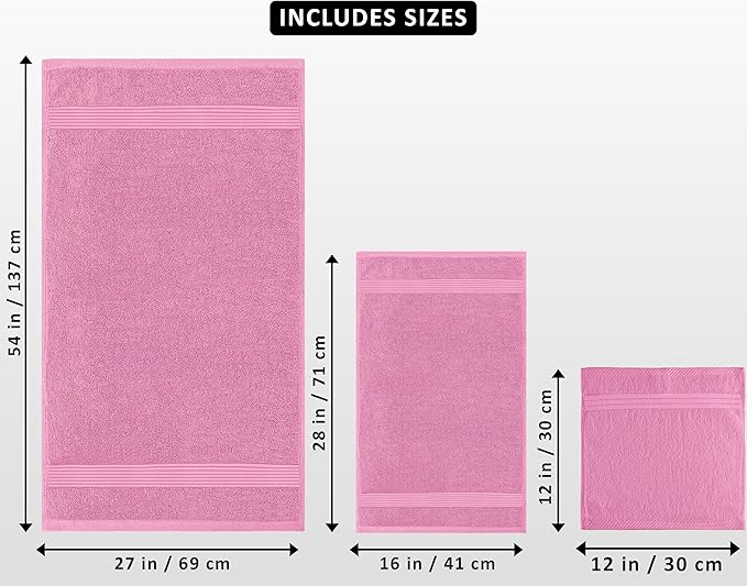 Utopia Towels 8 Piece Premium Towel Set, 2 Bath, 2 Hand, and 4 Washcloths - Image 2