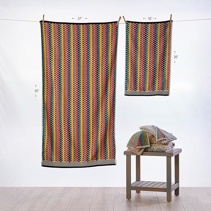 SKL Home Mid-Century 100% Cotton Premium 2-Piece Hand Towel Set, 450 GSM - Image 3