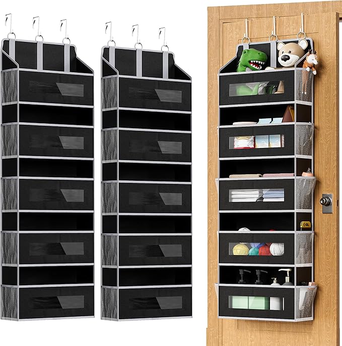 2 Packs 5-Tier Over the Door Storage Organizer by Unknown