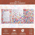 Maison d' Hermine Kitchen Towels Set of 3 100% Cotton 27.50" x 20" Reusable - Image 2