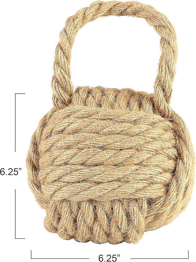 Creative Co-Op Nautical Rope Knot Decorative Cotton Door Stop - Image 2