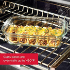 Rubbermaid Brilliance Glass Food Storage set of 4 containers 8 total pieces - Image 3