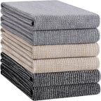 Homaxy Premium Kitchen Towels, Large Cotton Kitchen Hand Towels, Flat and Terry - Image 8
