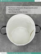 FANKANG Storage Basket, Nursery Hamper Canvas Laundry Basket Foldable - Image 8