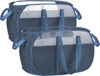 pop-up laundry basket，with Durable Handles collapsible Mesh laundry Hamper by BENJUN