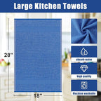 Homaxy Premium Kitchen Towels, Large Cotton Kitchen Hand Towels, Flat and Terry - Image 8