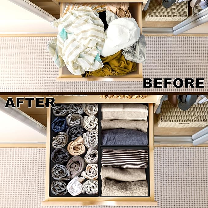 SIMPLE HOUSEWARE Foldable Drawer Organizer - Image 3