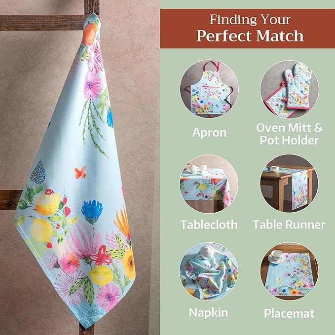Maison d' Hermine Kitchen Towels Set of 3 100% Cotton 27.50" x 20" Reusable - Image 5