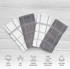 100% Cotton Terry Dish Towels, 4 Pack 16 x26 Inches, Super Soft and Absorbent - Image 2