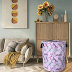 Watercolor Dragonfly Laundry Basket Foldable - Image 7