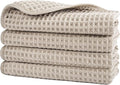 POLYTE 430 GSM Microfiber Lint Free Washcloth Face Towel, 13 x 13 in, 4 Pack by Polyte