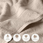 SUPERIOR Egyptian Cotton Pile Bath Towel Set of 2, Ultra Soft Luxury Towels - Image 5