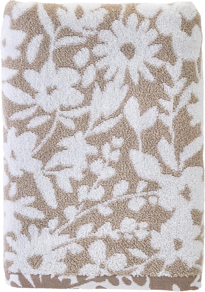SKL Home Bedford Floral 100% Cotton Premium Bath Towel, 600 GSM, Soft & by SKLHomebySaturdayKnightLtd