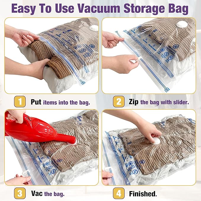 HIBAG Vacuum Storage Bags, Space Saver Bags - Image 7