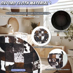 Personalise Cow Print Laundry Basket Oxford Cloth Animal Cowhide Laundry Hamper - Image 6