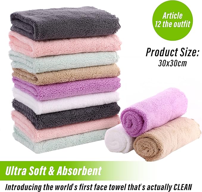 TENSTARS 12 Pack Premium Washcloths Set - Image 2