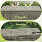 Devoko 125 Gallon Outdoor Storage Box, Waterproof Resin Deck Box for Patio Furniture, Lockable Container for Garden Cushions & Pool Supplies (Light Brown, 125 Gallon) - Image 5