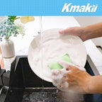 KMAKII Bamboo Kitchen Sponges Dish Sponge Super Absorbent Natural Dish Sponges - Image 7