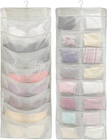 Simple Houseware Double-Sided Hanging Closet Organizer, 24-Pocket Bra & by SimpleHouseware