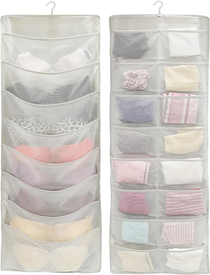 Simple Houseware Double-Sided Hanging Closet Organizer, 24-Pocket Bra & by SimpleHouseware