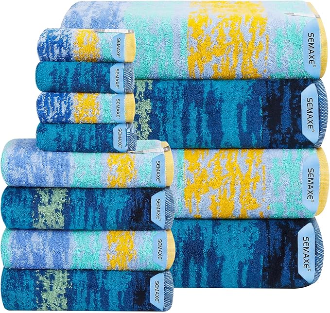 SEMAXE 12-Piece Family Bathroom Towel Set by SEMAXE