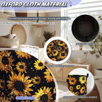 Beautiful Sunflower Laundry Basket Foldable Oxford Cloth Yellow Floral Laundry - Image 6