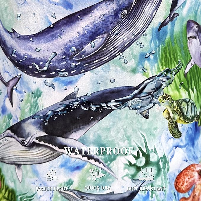 Colorful Whale Laundry Hamper Cute Ocean Octopus Laundry Basket - Image 5