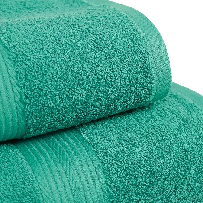 Amazon Basics 6-Piece Oversized Fade-Resistant Towel Set, 100% Cotton, Highly - Image 4