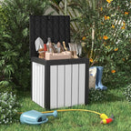 EasyUp 50 Gallon Deck Box Outdoor Storage Box for Patio Furniture,Outdoor Cushions,Garden Tools and Pool Supplies,Waterproof,Resin（Black&White） - Image 6