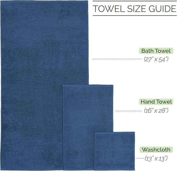 Elegant Comfort Luxury 6-Piece Towel Set, Premium Soft 100% Turkish Cotton - Image 3